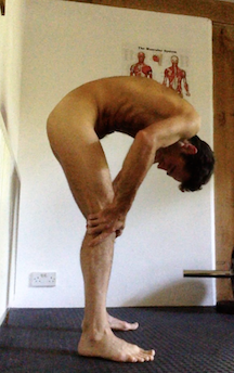 Erection Coach looking at his penis